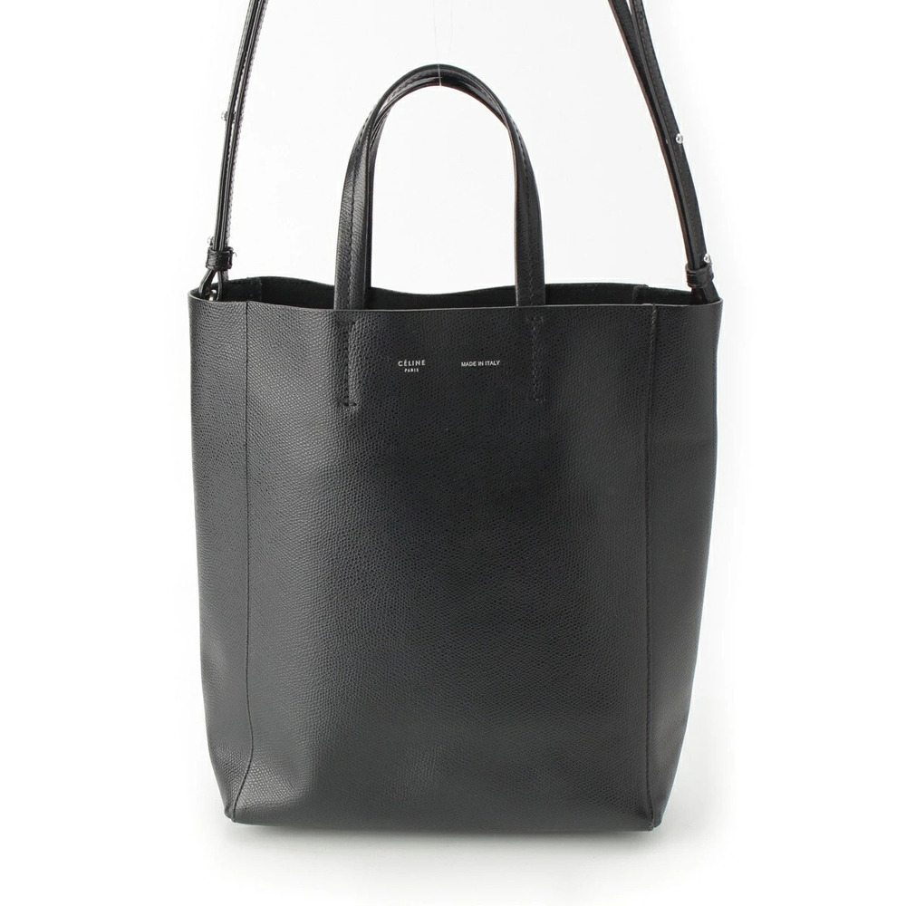 Celine Leather Phoebe Philo Vertical Cabas Handbag Black